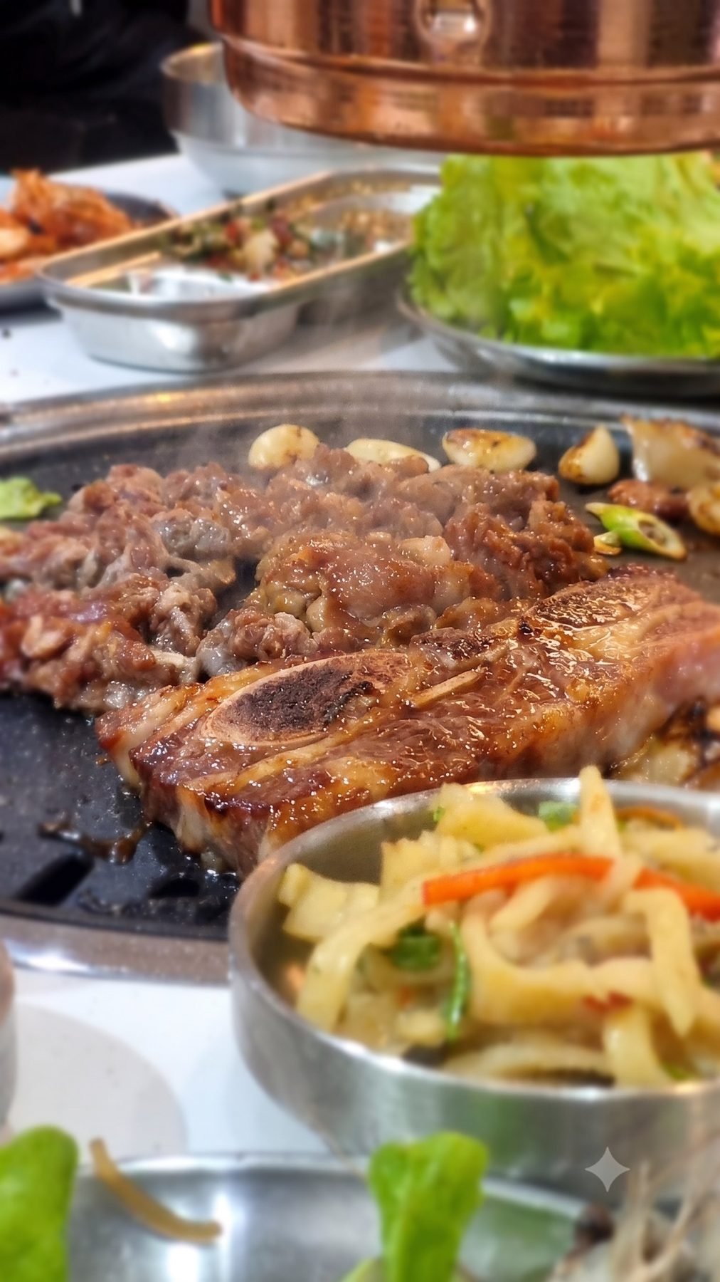 Costilla asándose